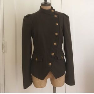 Bebe Military Wool Jacket Blazer Olive XS EUC